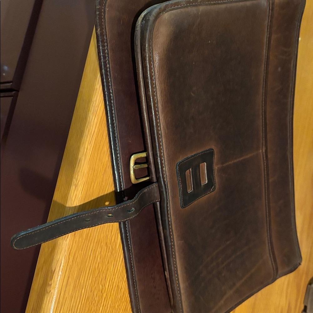 Coach vintage brown Leather envelope folio briefcase - Picture 3 of 9